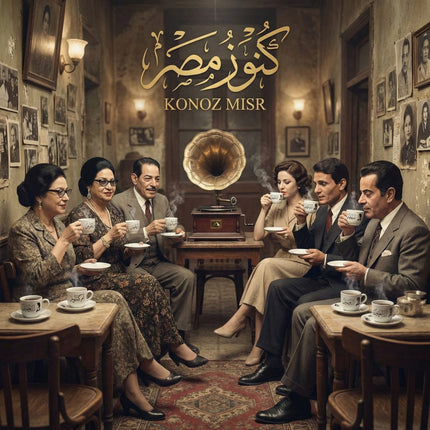  طقم فناجين الصحبة الحلوة بورسلين فاخر من فتحي محمود - تصميم عصري بألوان الأزرق والبرتقالي المبهجة - كنوز مصر
