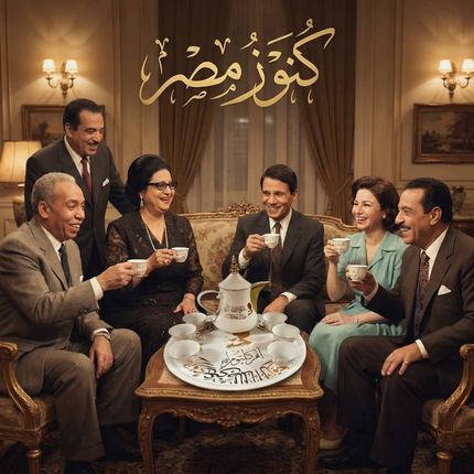 فنجان قهوة تراثي صغير مع صحن بورسلين من فتحي محمود - تصميم كلاسيكي مثالي للقهوة العربية والتركية والإسبريسو الفاخر
