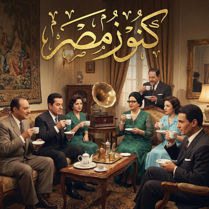  تفاصيل الألوان العصرية الأزرق والبرتقالي على طقم فناجين الصحبة الحلوة - بورسلين فتحي محمود
