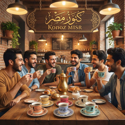 فناجين بورسلين للضيافة الشرقية الأصيلة - طقم ليالي الشرق المميز