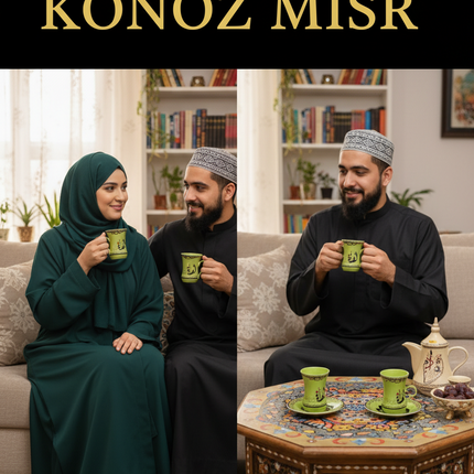  طقم قهوة مثالي للسهرات والمناسبات العائلية الدافية - إستكانة كنوز الليل من كنوز مصر
