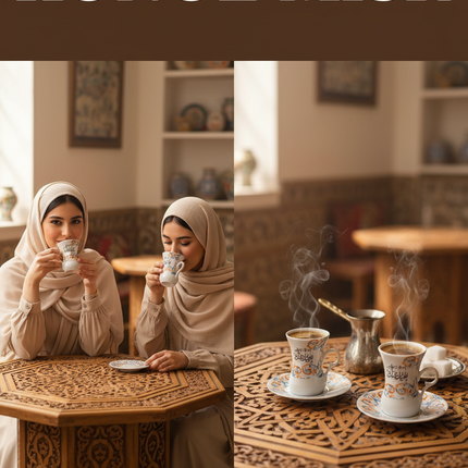  طقم قهوة مثالي للحظات الاسترخاء والهدوء النفسي - إستكانة جلسة صفا من كنوز مصر
