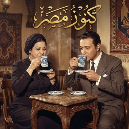  طقم فناجين إستكانة جلسة صفا بورسلين فاخر بتصميم هادئ ومريح للنفس من فتحي محمود - كنوز مصر
