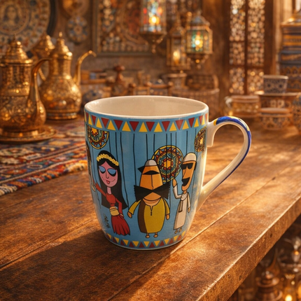 مج "الليلة الكبيرة" بورسلين فاخر - المصرية الألمانية فتحي محمود - تحفة فنية تراثية من كنوز مصر