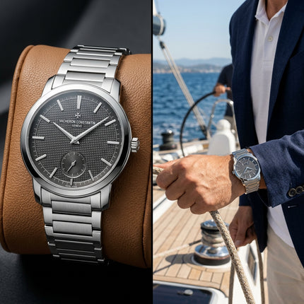 ساعة Cartier Santos Light Blue الفاخرة - ستيل 316L مع ميناء أزرق فاتح وأرقام رومانية سوداء - كنوز مصر
