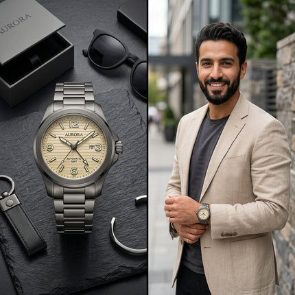 ساعة Rolex Datejust Black Gold - ستيل 904L مع ميناء أسود وأرقام ذهبية | كنوز مصر
