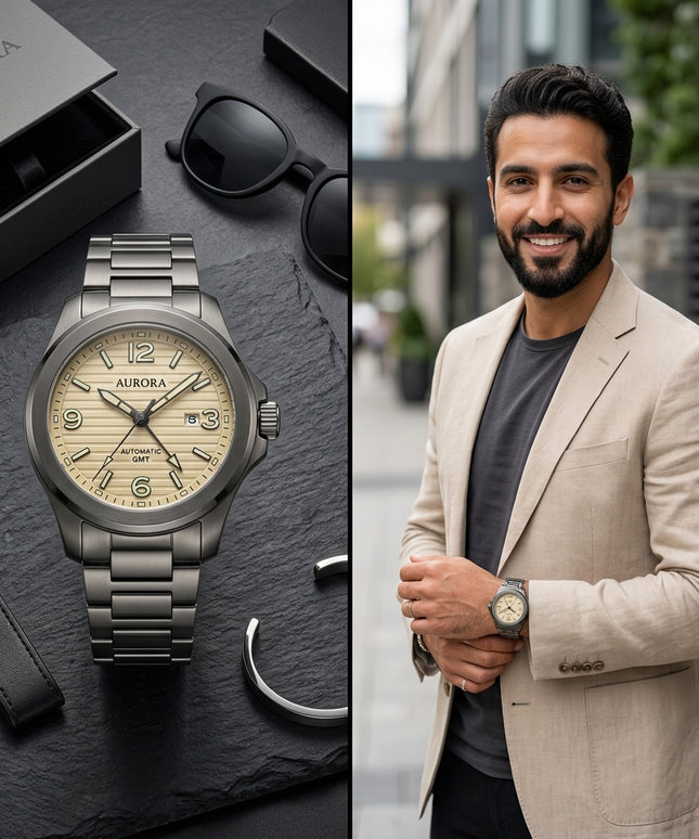 ساعة Rolex Datejust Black Gold - ستيل 904L مع ميناء أسود وأرقام ذهبية | كنوز مصر
