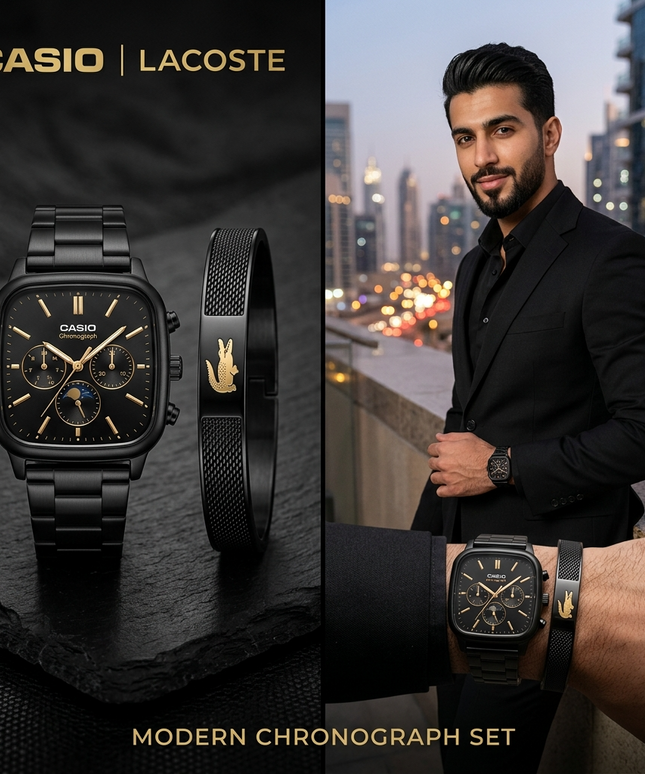 ساعة Rolex Oyster Perpetual Black Two-Tone - ستيل 904L مع ذهب وميناء أسود | كنوز مصر
