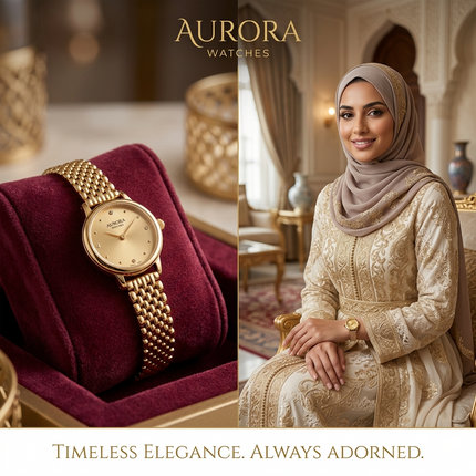 ساعة نسائية Aurora Empire من معدن ستيل 316L بطلاء ذهبي عيار 24K فاخر، شاشة مربعة ملكية 30×34 ملم، 75 ماسة حقيقية درجة أولى (الأكثر في المجموعة)، عقارب ذهبية براقة، أرقام رومانية ملكية، تاريخ ديجيتال صغير، حركة كوارتز سويسرية، زجاج ياقوت معاد للخدش - كنوز مصر
