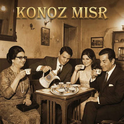  طقم دلة المجالس الراقية من بورسلين فتحي محمود - أكواب كبيرة بغطاء وصواني تقديم بتصميم تراثي كلاسيكي للضيافة العربية الأصيلة من كنوز مصر
