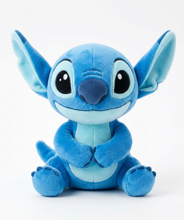 دمية ستيتش الحالم النائم من مجموعة ستيتش سحر أوهانا الأزرق - وضعية الاسترخاء الكاملة مستلقي على البطن - لون أزرق داكن مع بطن أزرق فاتح - عيون نصف مغلقة نعسانة - ابتسامة راضية هادئة - أذنين كبيرتين مسترخيتين - مخالب ممدودة براحة - حجم كبير 45 سم مثالي كوسادة عناق - قطيفة كريستال فائقة النعومة - حشوة قطن PP كثيفة - خلفية بيضاء - كنوز مصر
