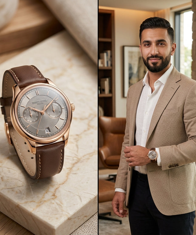 ساعة Professional Black Steel Date الفاخرة جداً - ستيل 904L مع جلد أسود وميناء أسود ونافذة تاريخ أوتوماتيك - كنوز مصر
