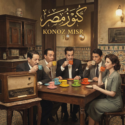  بورسلين فتحي محمود عالي الجودة بألوان ثابتة وزاهية - طقم فناجين قعدة مزاج المتين
