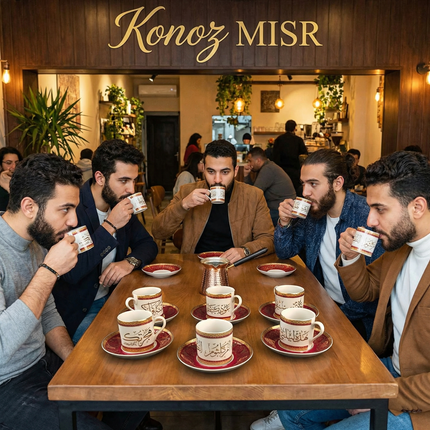 اسم الملف: فناجين-قهوة-عربية-حمراء-ذهبية-بورسلين.jpg
 فناجين قهوة عربية بتصميم أحمر ملكي وتطعيمات ذهبية - المصرية الألمانية للبورسلين