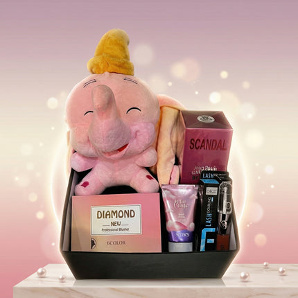 "أرنب براقي محاط بمسحة لب معطرة، شيم احترافي بـ 6 ألوان، عطر Jean Paul Gaultier"