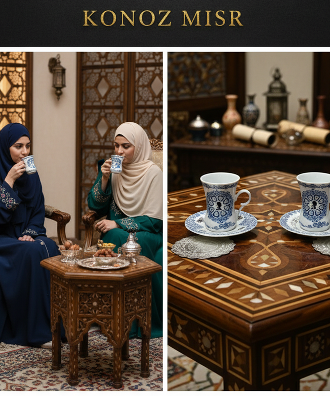  طقم قهوة مثالي للحظات الاسترخاء والهدوء النفسي - إستكانة جلسة صفا من كنوز مصر
